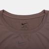 Nike Dri-Fit Casual Sportowa Moda Prosty T-shirt z Krótkim Rękawem Damskie Topy Brązowy FN2799233