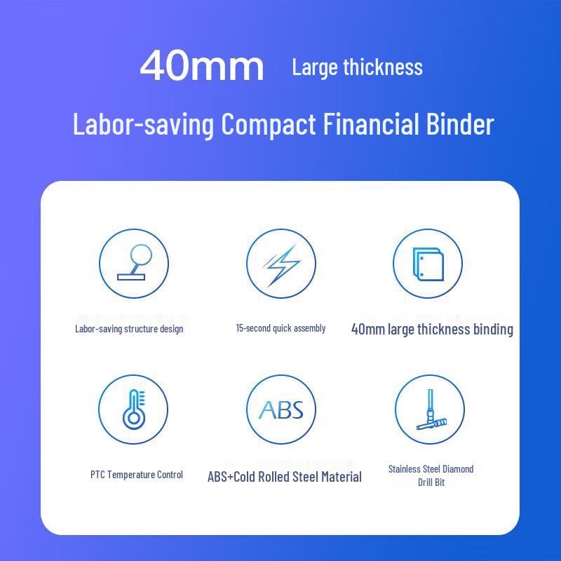 GEPAD GP-40A Manual Financial Document Binding Machine CN plug (adapter included)