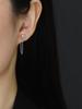 Ins 925 Sterling Silver Long Chain Tassel Oval Water Drop Gold Plated Stud Earrings Jewelry for Women