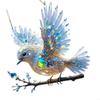 2D Flat Bird Hangings Pendant Sky Stained Art Ornaments Window Hanging Bird Acrylic Home Decoration Bluebirds Suncatchers