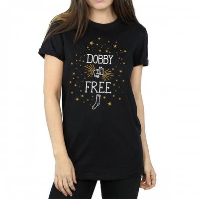 Damen/Damen Dobby Is Free Boyfriend-T-Shirt aus Baumwolle