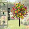 Artificial Flower,Artificial Petunias With Ground Stake, 18" Outdoor Faux Flowers For Garden, Yard, Planter And Porch