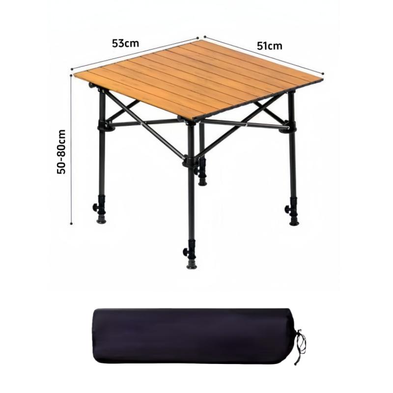 

Открытый складной длинный стол, практичный, регулируемый по высоте, кемпинговый стол, портативные легкие рулонные столы с ящиком для хранения