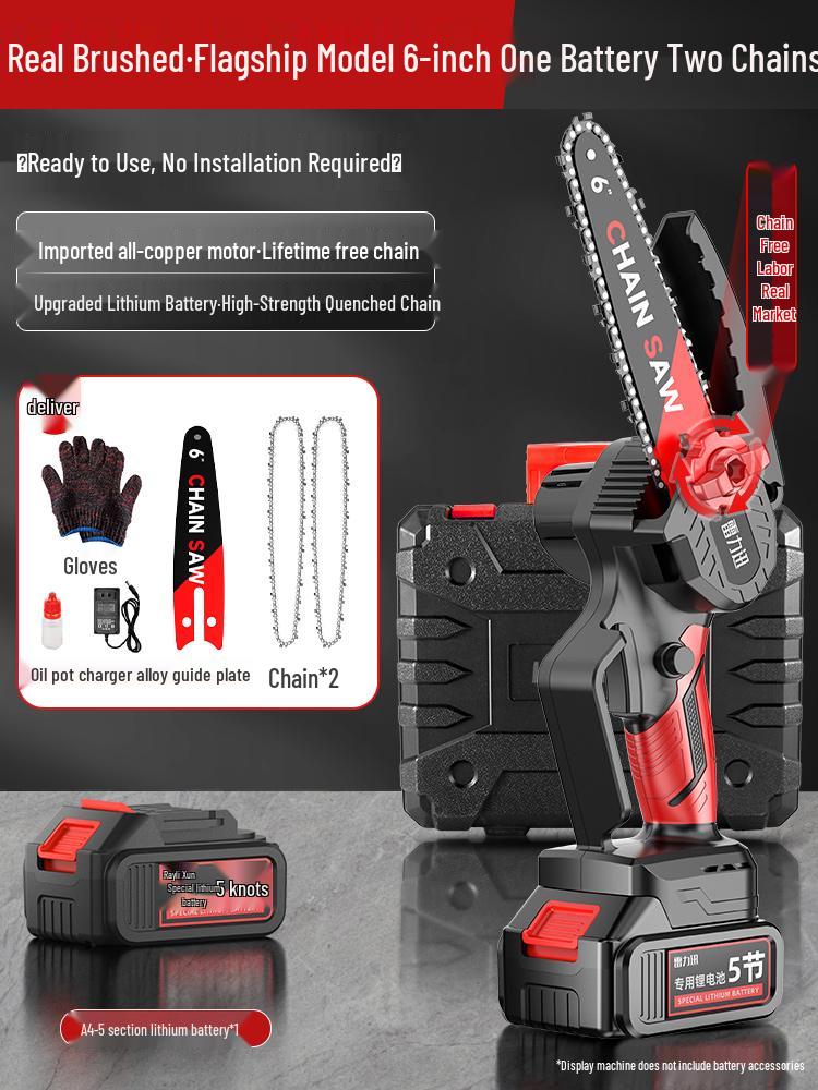 Rechargeable Handheld Electric Chainsaw for Tree Cutting and Firewood