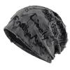 Letter Print Beanie Hats For Women Men Vintage Distressed Cracked Design Spring Summer Hat