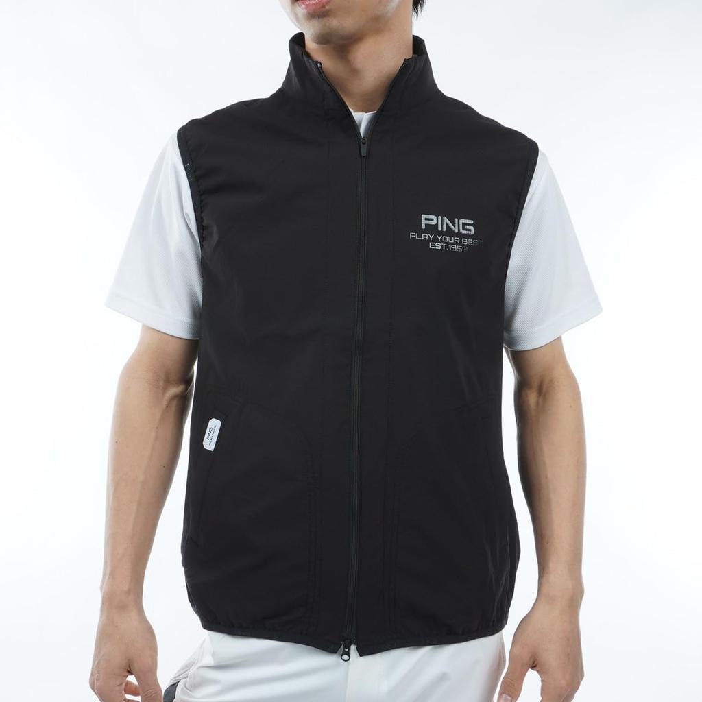 3WAY Full Zip Blouson Antibacterial and Golf Outerwear LL [Pin Apparel] Men's (removable Sleeves, Deodorizing) / / 621-4120201 010_Black