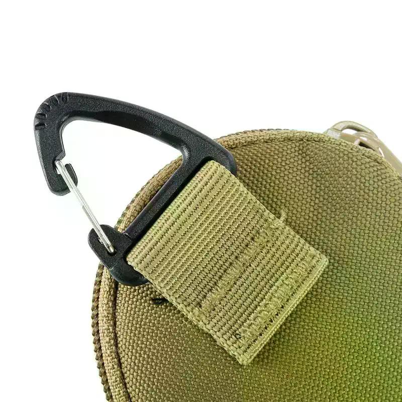 Sports And Outdoor Tactical Earphone Case Hanging Bag Key Case Round Mini Coin Purse Simple And Fashionable Storage