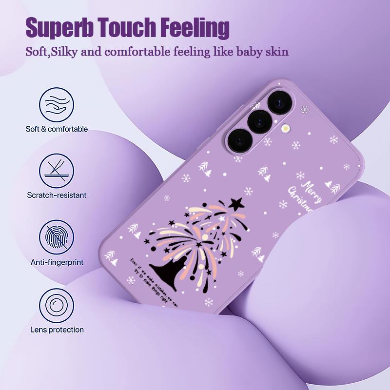 Christmas Tree Magnetic Case For Samsung Galaxy S23 S24 Ultra S22 Plus S21 S23 FE For Magsafe Wireless Charge Lanyard Soft Cover