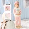 PawinPaw Girls' Cute Cartoon Bear Flare Casual Pants