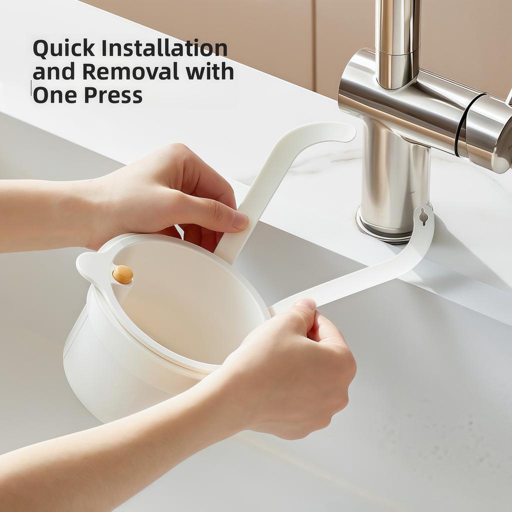 Kreativer verstellbarer hängender Spülbecken-Abtropfkorb für Zuhause Küchenspüle Lebensmittelreste-Abscheider Filter und Obstwasch-Abtropfkorb