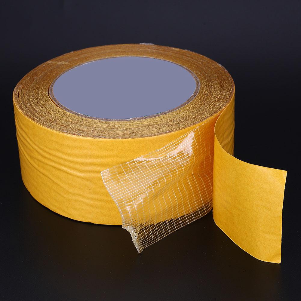 Waterproof Fiberglass Strong Tape Cross shaped Mesh Fiber Grass Double Sided Mesh Tape(50mm x 20m )