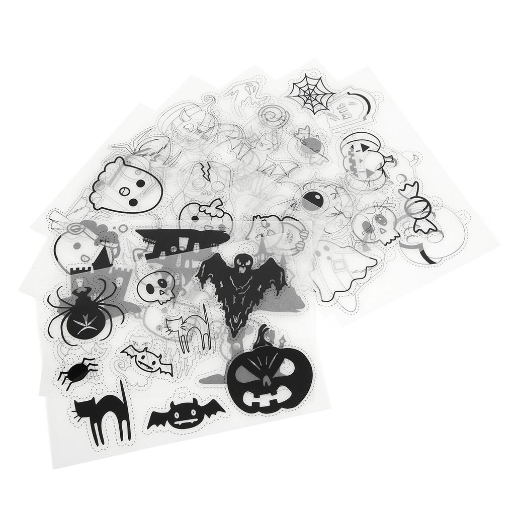 8Pcs Heat Shrink Sheets Halloween Style Wide Application Easy To Create Shrinky Paper Art Films for
