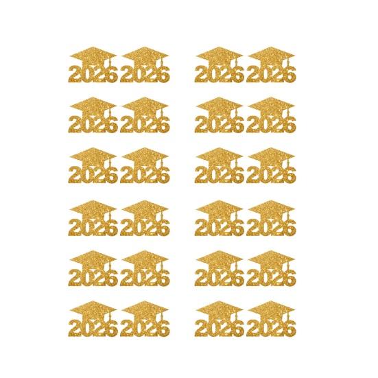 2026 Graduation Decorations Graduation Party Table Centerpiece with Hanging Cards & Decorative Toppers Ceremony Theme Decor Set for Dining Table