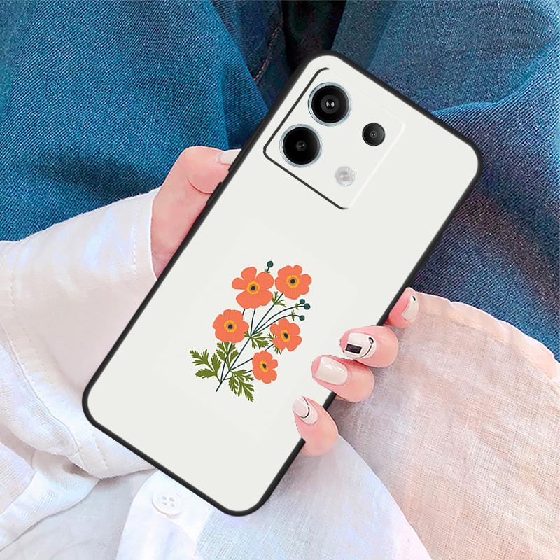 Purple Background Pattern Cover For Xiaomi Redmi Note 14 Pro 13 12 11 9 10 9S 10S 11S 12S Redmi 10C 12C 13C 14C Case