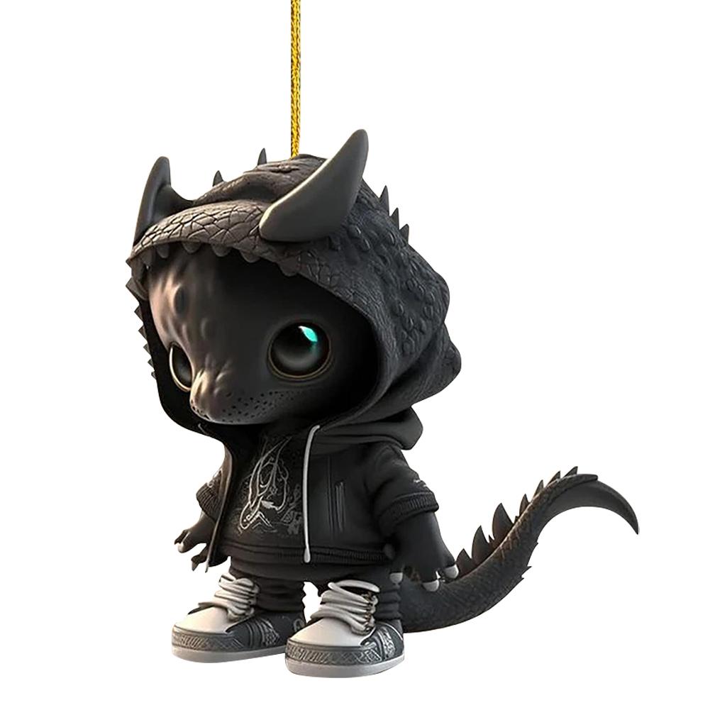 

Рождественская подвеска в виде дерева с яйцом дракона, милое украшение в виде яйца дракона, акриловая статуэтка дракона, реалистичная для украшения дома и автомобиля