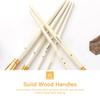 6pcs Paint Brushes Set Round and Flat Tips Artists Paintbrushes Nylon Hair Wooden Handle Art Supplies Gift for Children Adults Beginners for Acrylic