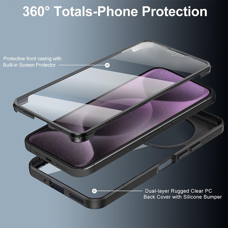 Funda Transparente de Protección Completa 360 para Redmi A1 A2 A3 9A 9C 9I 9T 10 10A 10C 11A 12 12C 13C 14C Cubierta Antigolpes de Doble Cara