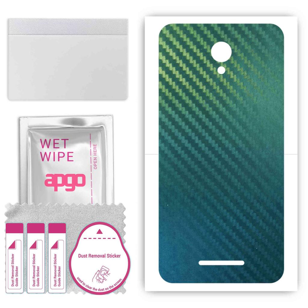 apgo Protective Skin Sticker for the Back Compatible with Lenovo C2 Power, Wrap Film, Foil, Vinyl - Pattern Carbon Chameleon CAKA1