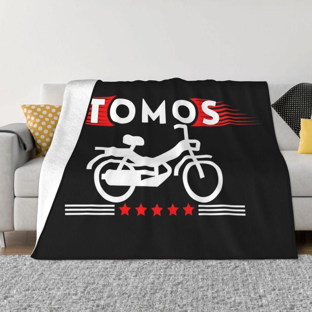Coperta Morbida Calda in Flanella Tomos Moped Coperta da Letto per Letto Soggiorno Picnic Viaggio Casa Divano