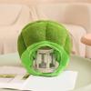 Green Brokkoli Headgear Plush Brokkoli Hat Novel Funny Brokkoli Caps Photography Props Halloween Party Cosplay Costume