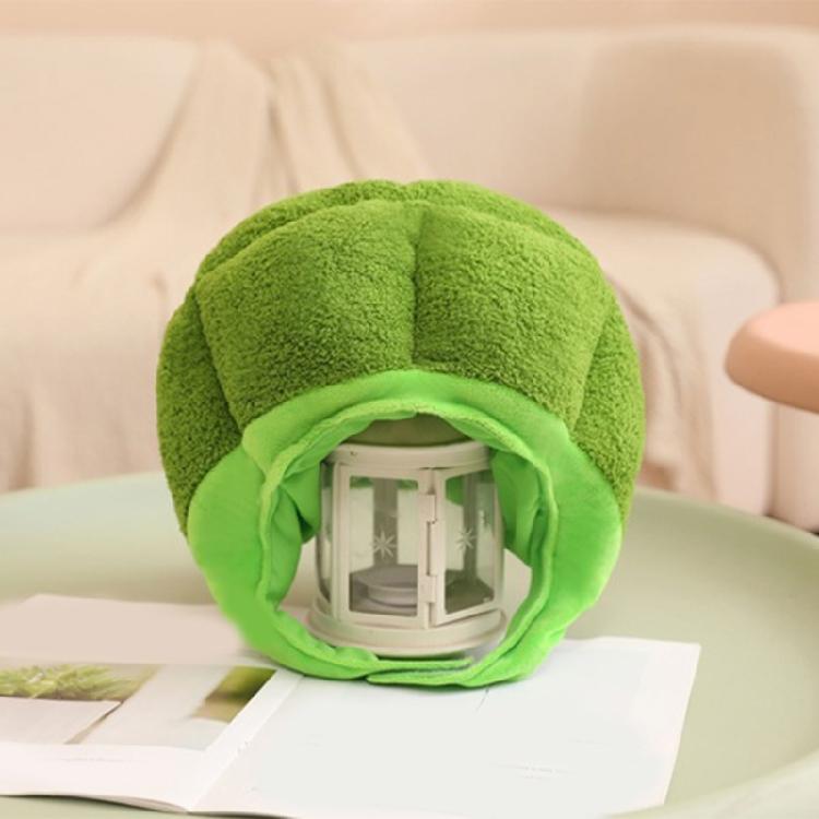 Green Brokkoli Headgear Plush Brokkoli Hat Novel Funny Brokkoli Caps Photography Props Halloween Party Cosplay Costume