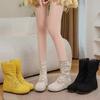 Flat single boots cool boots summer new knitted hollow boots net boots high boots lace hole women's boots