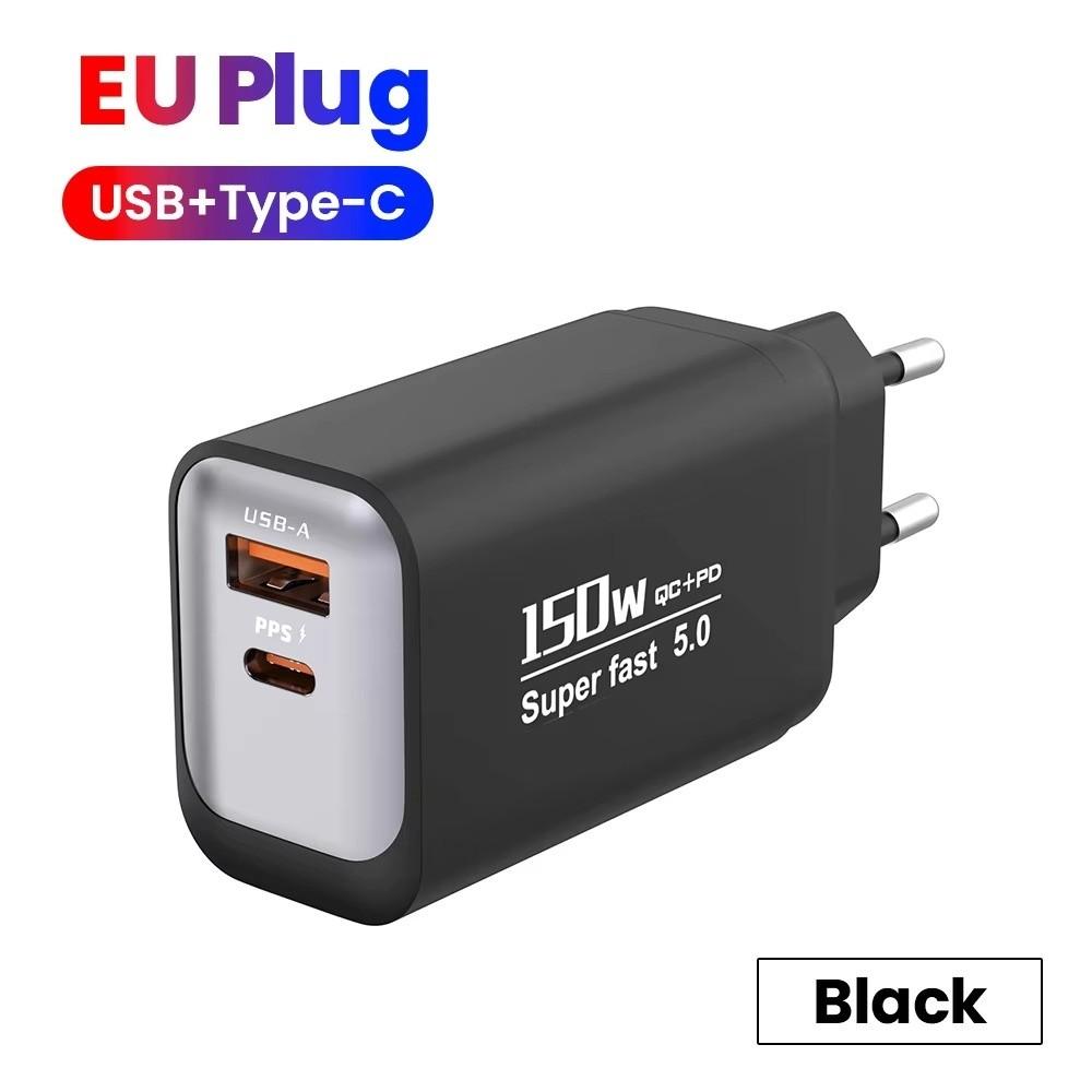 USB A+C Phone Charger Adapter EU/US/UK Quick Charge Adapter for Huawei/Xiaomi/Samsung