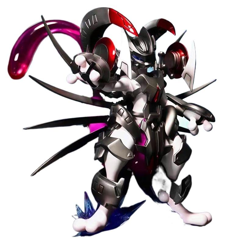 

Anime Pokemon Armored Mewtwo Action Figure BKM Manga Merchandise Static Statue Model Chassis Collection Ornament Trendy Toy Gift