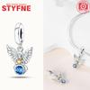 New Silver 925 Angel Sculpture Charms Heart Beads Fit Bracelet for Women Jewelry Party Beads DIY Fine Jewelry Gifts
