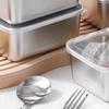 316 Stainless Steel Food Storage Serving Tray Rectangle Sausage Noodles Fruit Dish With Cover Kitchen Organizers Food Container
