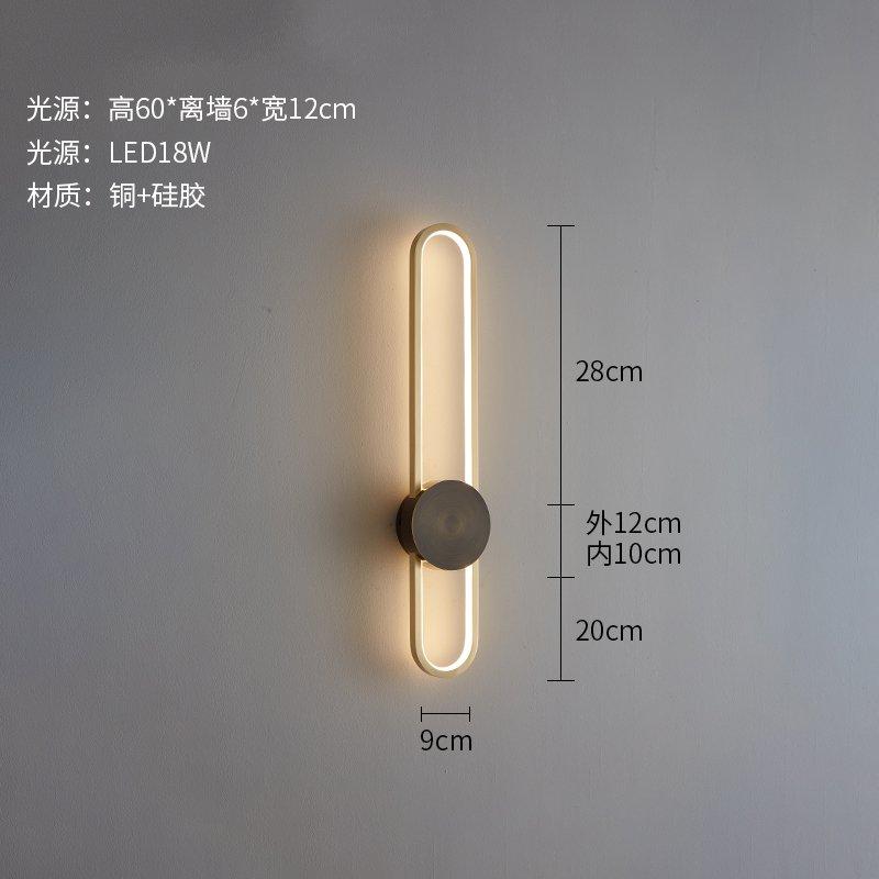 

modern Minimalist Golden Black oval wall lamps Living room staircase background wall lamp for Bedside wall Light Decor Luminaire
