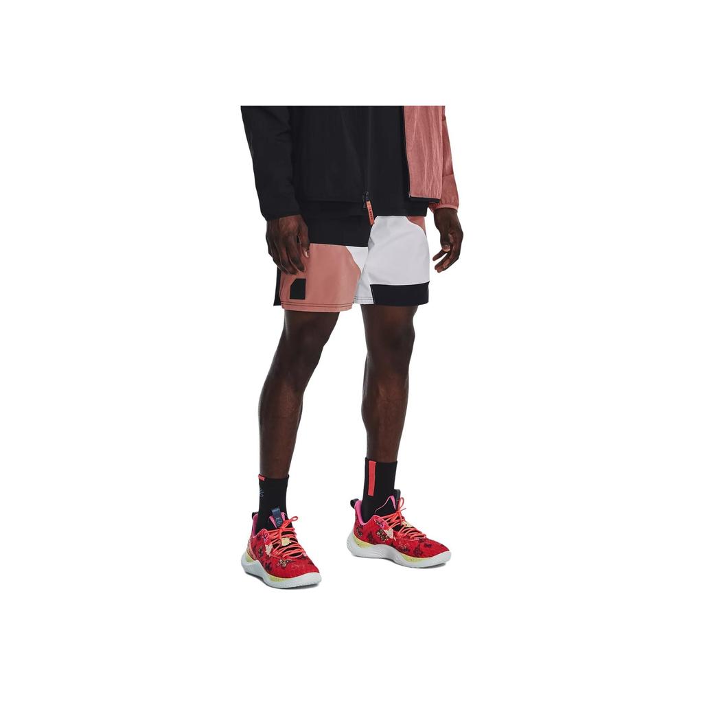 Under Armour Colorblock Woven Straight Leg Shorts Men Bottoms Polymer-Red 1377306-604