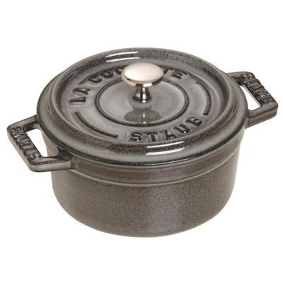 Staub Pico Cocotte kerek szürke kis kézzel öntött zománcozott edény japán La Cocotte kerek "Mini 10cm" [Engedélyezett termék] 40500-106