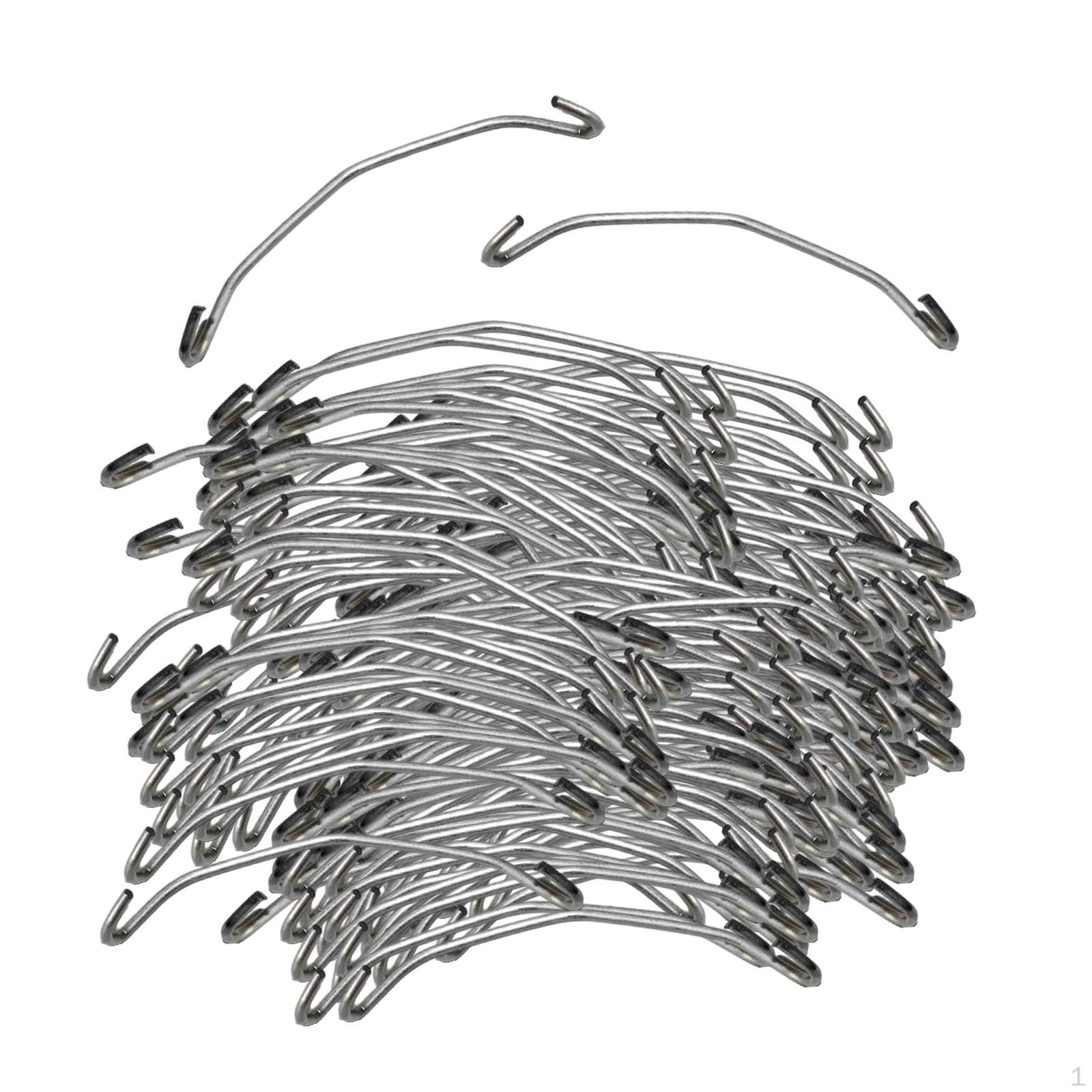 

200 Pieces Feeding Trough Hooks for Chicken and Duck Cages Household Use Steel Multipurpose Fixed