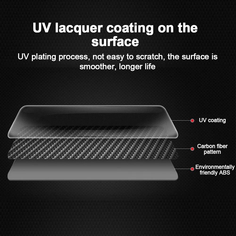 For Tesla Model 3 Model Y Steering Wheel Trim Of ABS Carbon Fiber Matte For Tesla 2025/2025 Interior Modified Accessorie