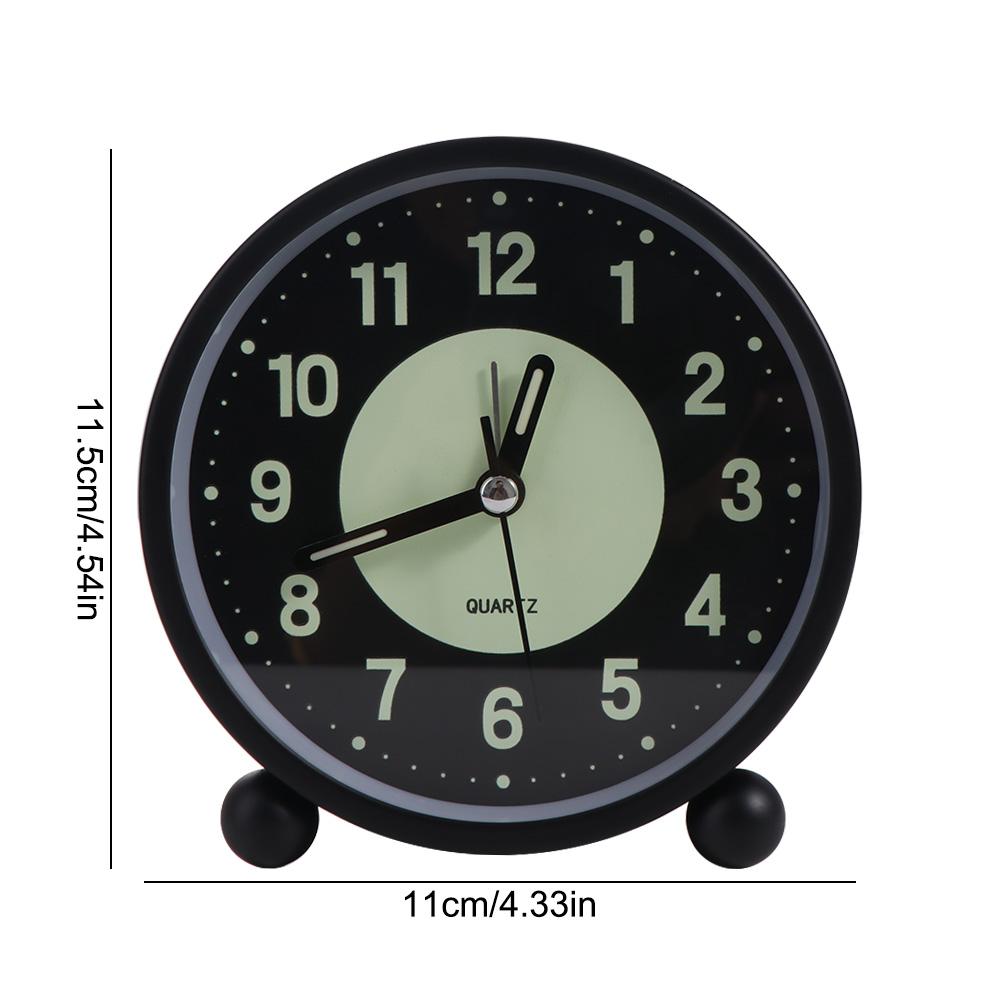 4-inch Night Light Clock Anti-drop Table Clock Simple Metal Luminous Alarm Clock  Study