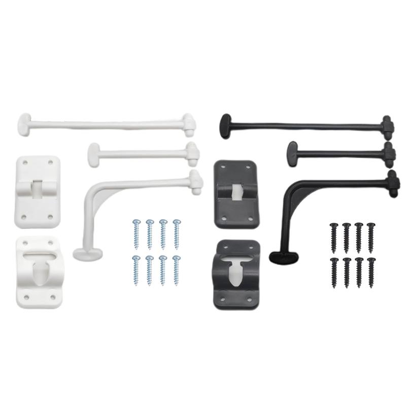 Travas de Entrada com Parafuso para RVs Suporte de Porta Tipo T Travas Gancho Retentor e Ferragens Travas de Porta de Entrada para Campistas