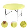 Round Picnic Table Cloth Wedding Solid Color Elastic Fitted Table Covers for Outdoor Camping Wedding Banquet Party Dining Tables