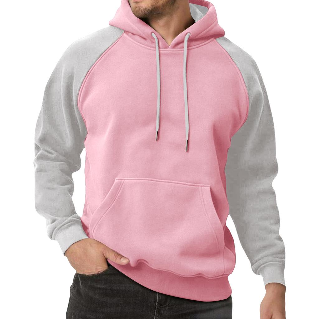 Men's Colorblock Sweatshirt Hoodie Men's Sports Large Size Casual Sweatshirt