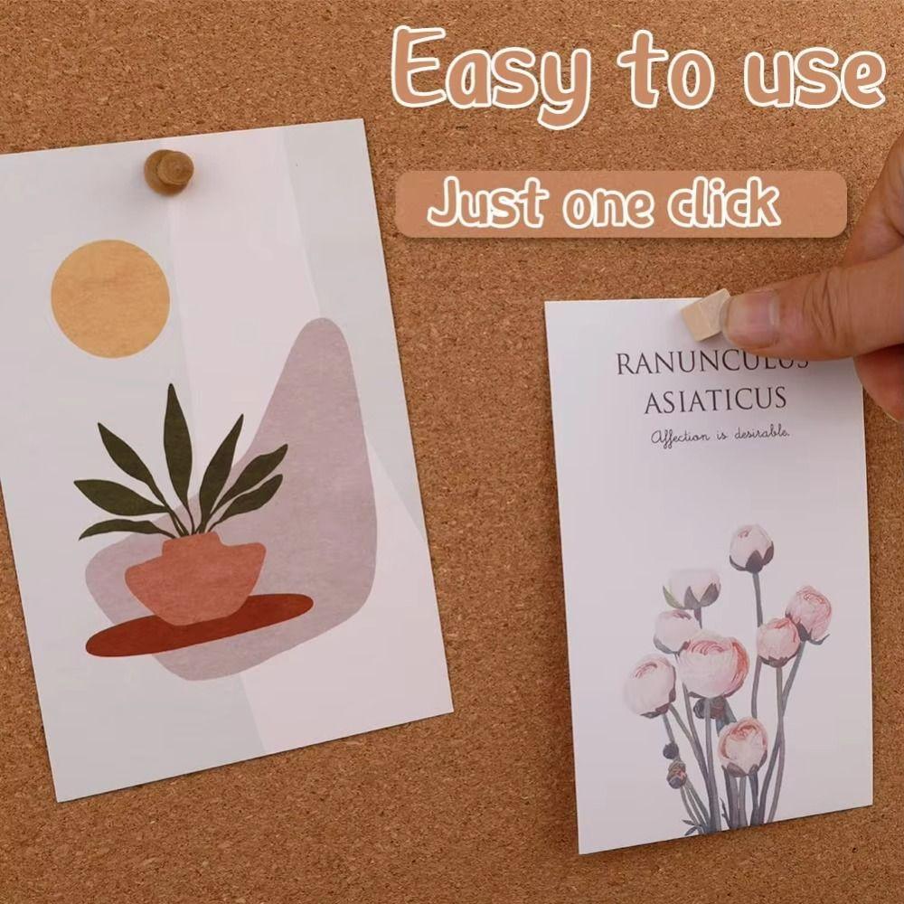 114Pcs Various Style Drawing Thumb Tacks Decorative Cork Board Thumbtack Wood Push Pins  Office