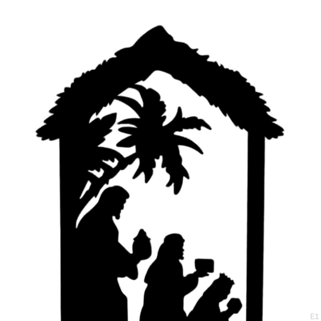 Christmas Nativity Scene Garden Stake Courtyard Sign Durable Multifunctional Yard for Aisle,