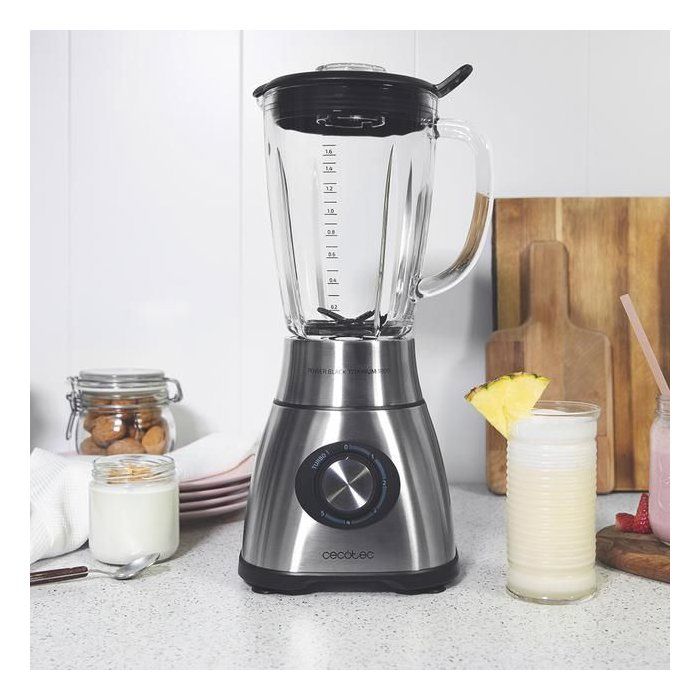 Mixeur - CECOTEC - Power Black Titanium - 2500 W - 1,8 L - Bol en verre - Inox / Noir