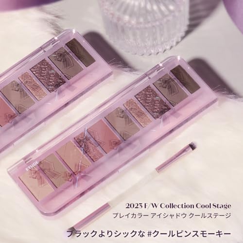 ETUDE Play Color Eyeshadow Cool Stage / 10-color Palette Gel Texture Glitter Shimmer Matte Keyboard Shadow
