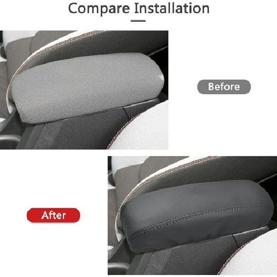 Car Center Console Box Armrest Cover PU Leather Pad For Toyota Corolla -