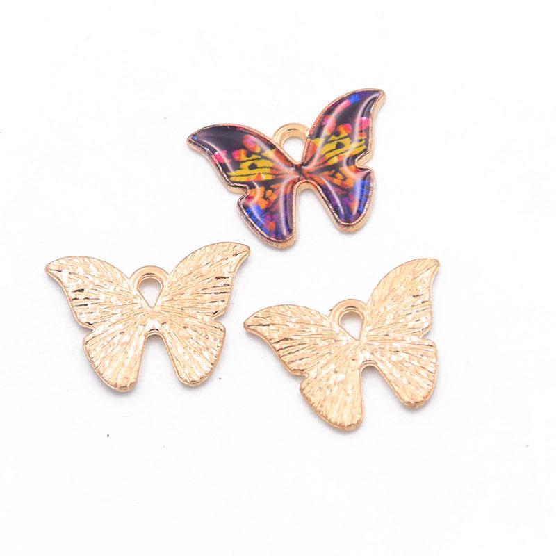 Colorful Enamel Butterfly Pendants - 15 Colors, 2 Styles for DIY Necklaces & Bracelets