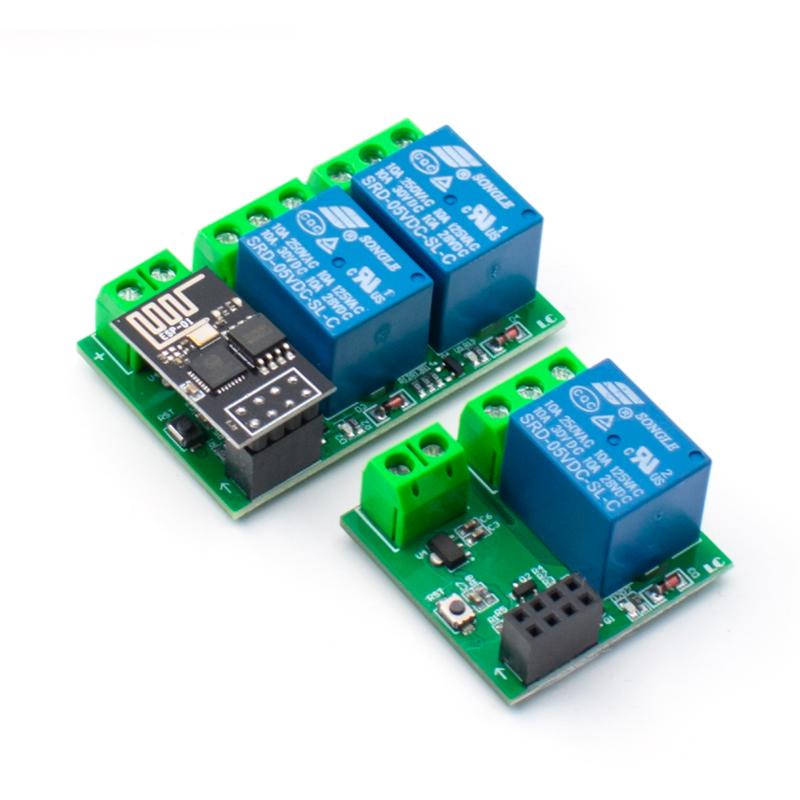 LIZAO ESP8266 ESP-01/01S WIFI Relay Module DC5V 1 Single Channel Dual Channel For Smart Home APP Control