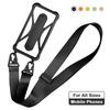 Universal Lanyard For Phone Silicone Sports Strap Neck Hanging Rope Sling Chain Mobile Phone Lanyard Case with Adjustable String