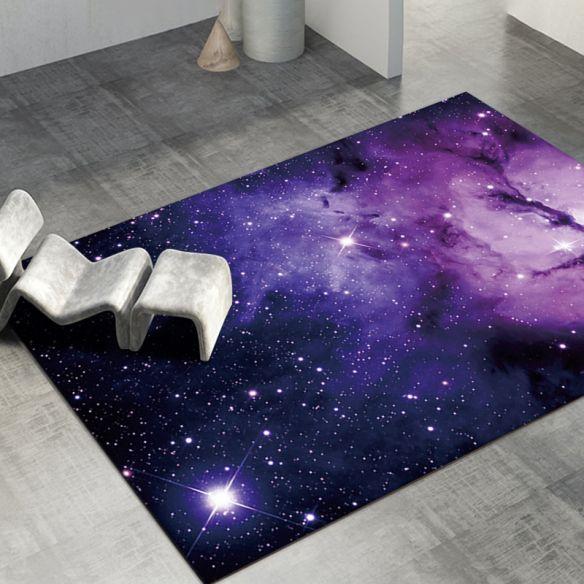 Коврик Galaxy Star, новинка, ковер с 3D-эффектом, сверкающий ковер с 3D-видением, ковер с принтом в космическом пространстве, нескользящий ковер, украшение для дома 40x120cm