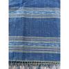 Used Large format indigo-dyed kasuri weave handwoven cotton Sakon Nakhon Thailand shawl