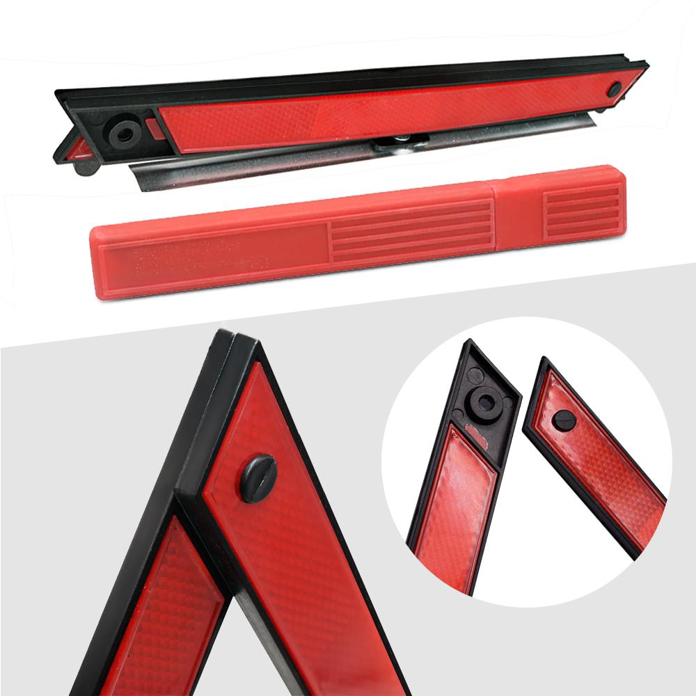 Coche Emergency Breakdown Warning Triangle Red Reflective Safety Hazard Tripod Folded Stop Sign Reflector Strip Car Accessories